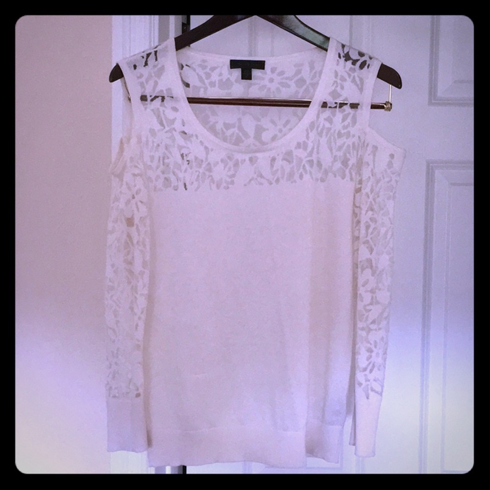Sweater with peekaboo shoulders